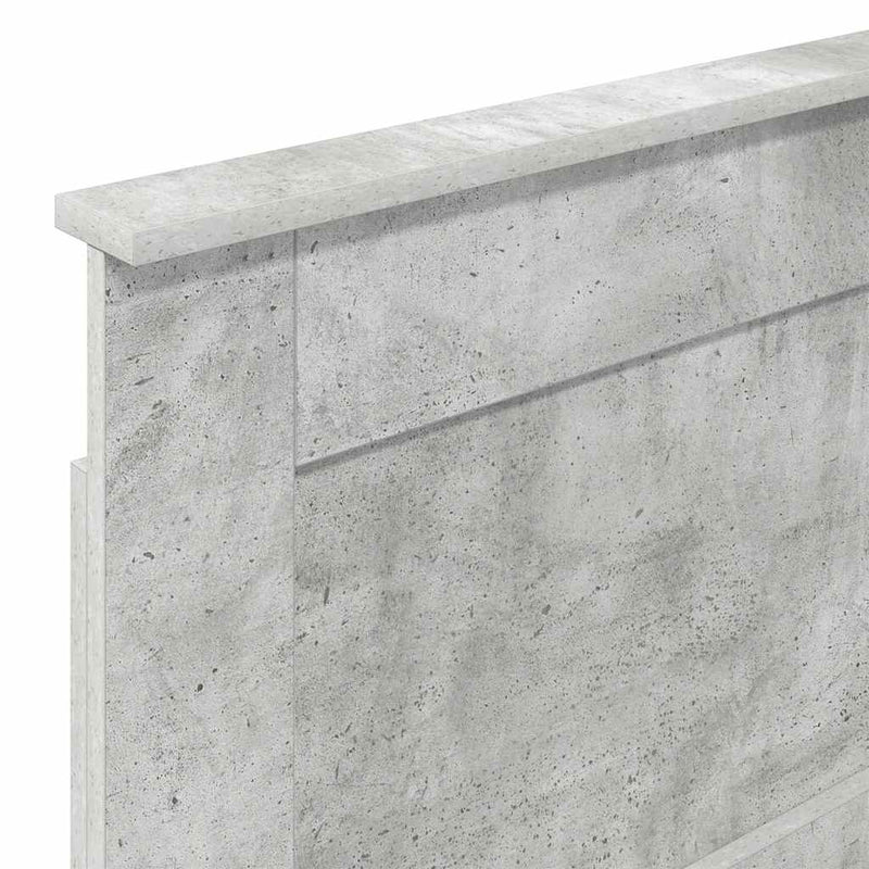 vidaXL Fejtámla fejtámlával Beton Szürke 90 cm Faanyag