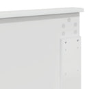 vidaXL Fejtámla fejtámlával Fényes Fehér 180 cm Faanyag