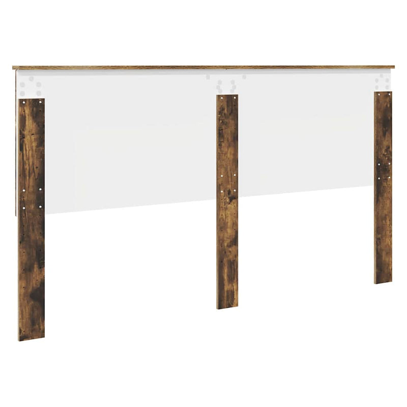 vidaXL Fejtámla fejtámlával Füstölt tölgy 180 cm Faanyag