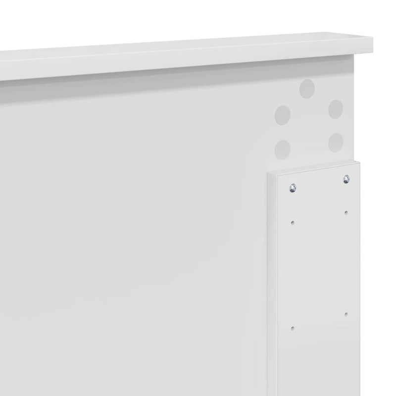 vidaXL Fejtámla fejtámlával Fényes Fehér 160 cm Faanyag