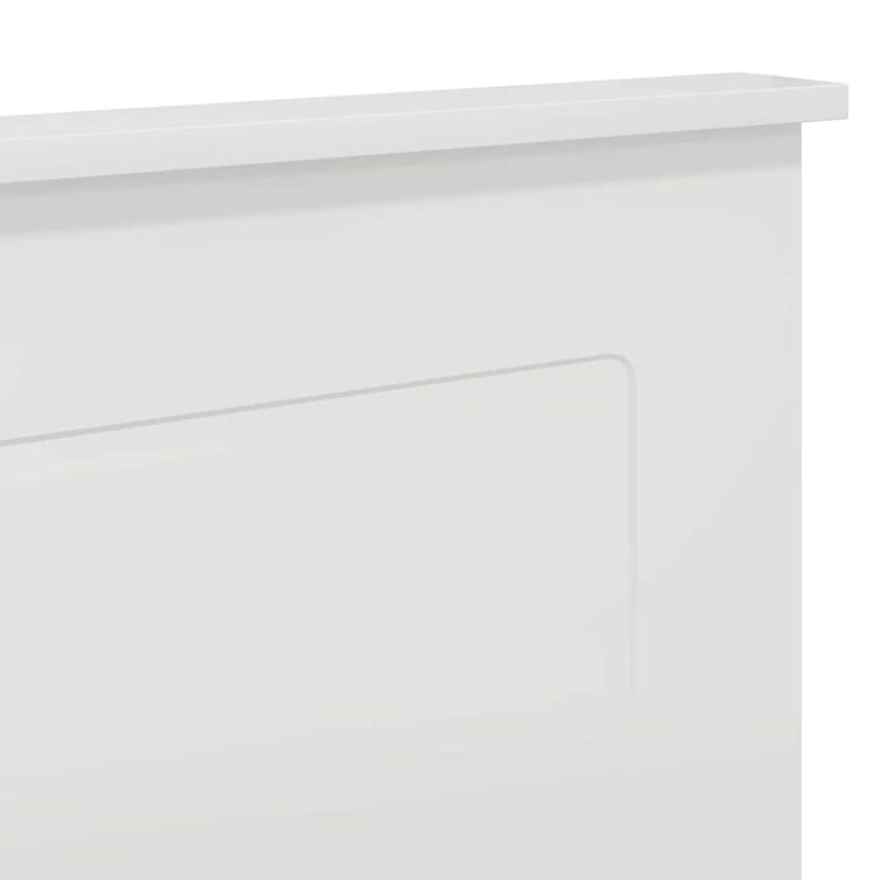 vidaXL Fejtámla fejtámlával Fényes Fehér 140 cm Faanyag