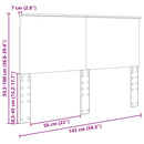 vidaXL Fejtámla fejtámlával Artisan tölgy 140 cm Faanyag