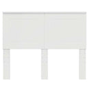 vidaXL Fejtámla fejtámlával Fényes Fehér 135 cm Faanyag