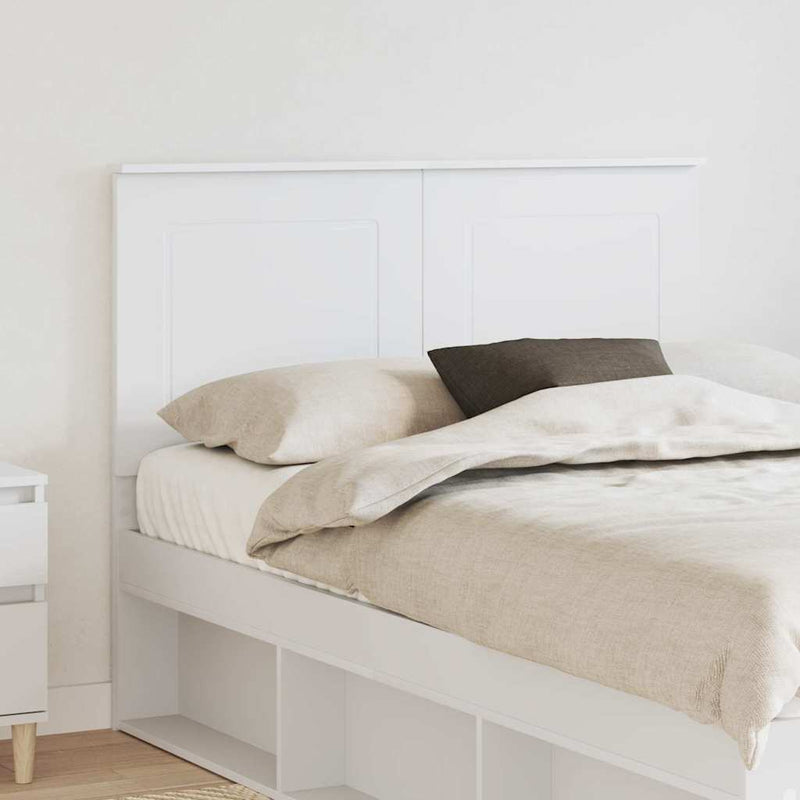 vidaXL Fejtámla fejtámlával Fehér 120 cm Faanyag