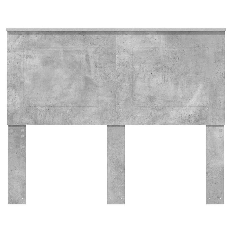 vidaXL Fejtámla fejtámlával Beton Szürke 120 cm Faanyag