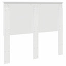 vidaXL Fejtámla fejtámlával Fényes Fehér 120 cm Faanyag