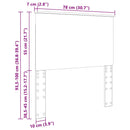 vidaXL Fejtámla fejtámlával Beton Szürke 75 cm Faanyag