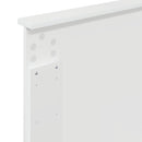 vidaXL Fejtámla fejtámlával Fényes Fehér 75 cm Faanyag