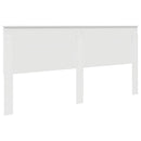 vidaXL Fejtámla fejtámlával Fényes Fehér 200 cm Faanyag