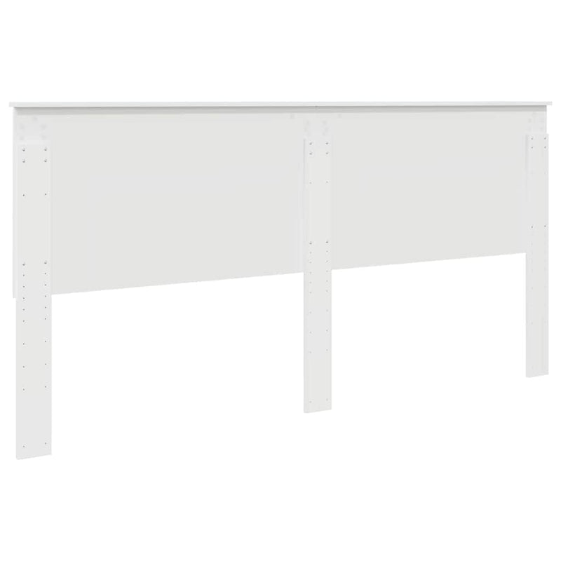 vidaXL Fejtámla fejtámlával Fényes Fehér 200 cm Faanyag
