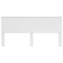 vidaXL Fejtámla fejtámlával Fényes Fehér 200 cm Faanyag