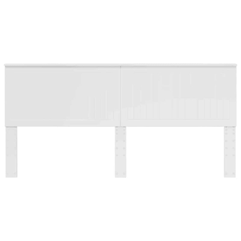 vidaXL Fejtámla fejtámlával Fényes Fehér 200 cm Faanyag