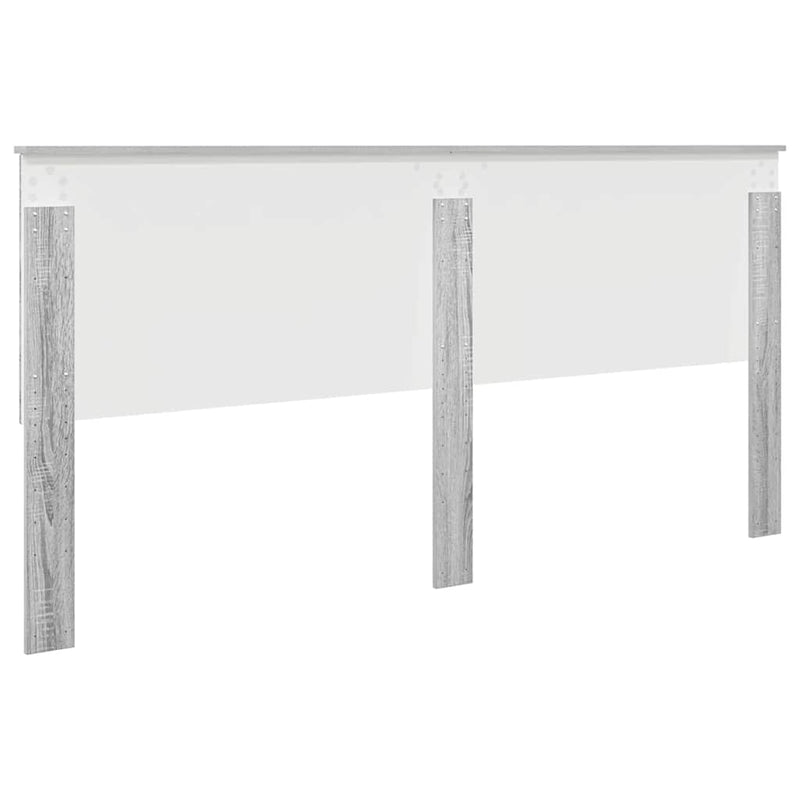 vidaXL Fejtámla fejtámlával Szürke Sonoma 200 cm Faanyag