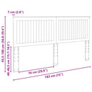 vidaXL Fejtámla fejtámlával Fekete tölgy 180 cm Faanyag
