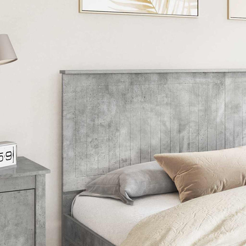 vidaXL Fejtámla fejtámlával Beton Szürke 180 cm Faanyag