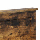 vidaXL Fejtámla fejtámlával Füstölt tölgy 180 cm Faanyag