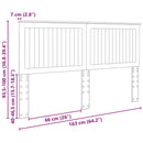 vidaXL Fejtámla fejtámlával Fényes Fehér 160 cm Faanyag