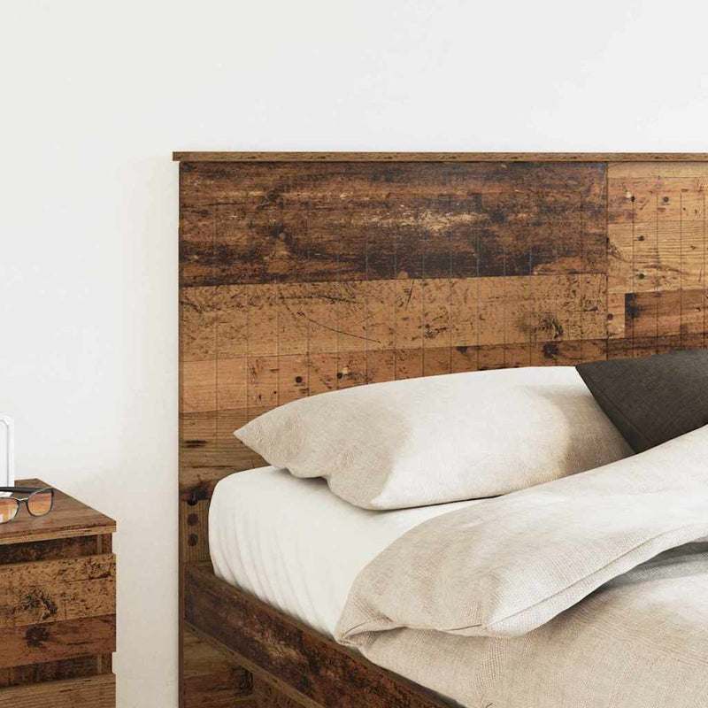 vidaXL Fejtámla fejtámlával Öreg fa 160 cm Faanyag