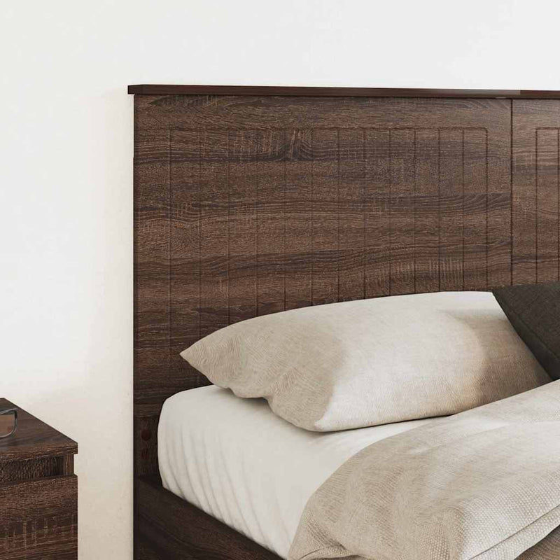 vidaXL Fejtámla fejtámlával Barna Tölgy 150 cm Faanyag