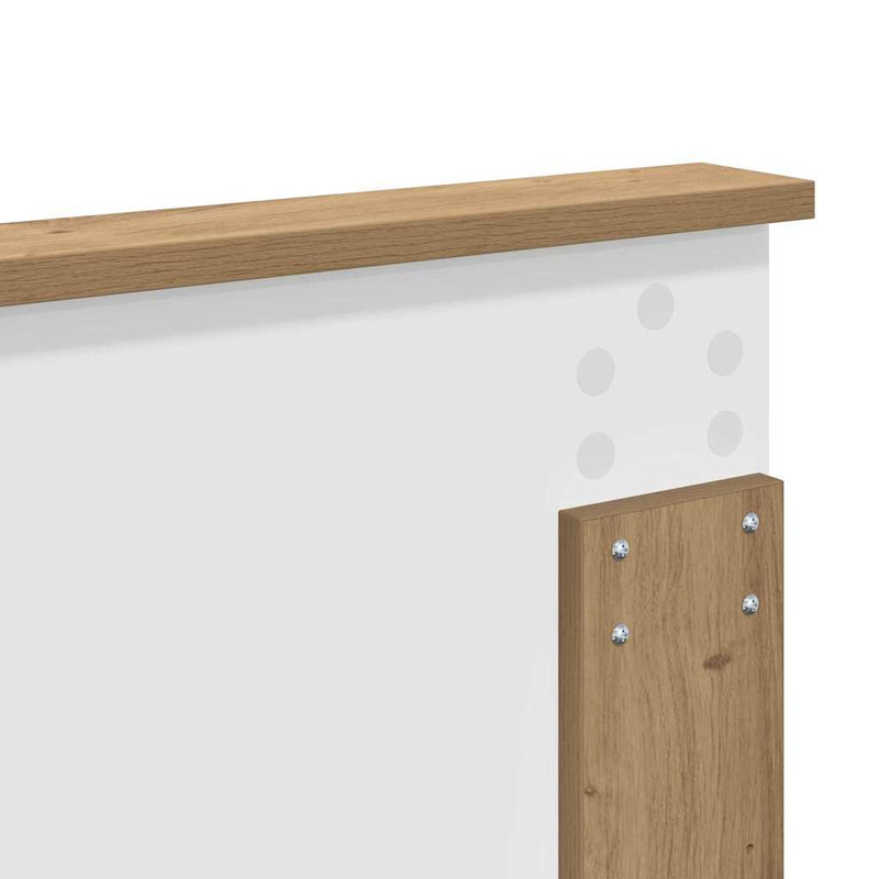 vidaXL Fejtámla fejtámlával Artisan tölgy 140 cm Faanyag