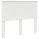vidaXL Fejtámla fejtámlával Fényes Fehér 135 cm Faanyag