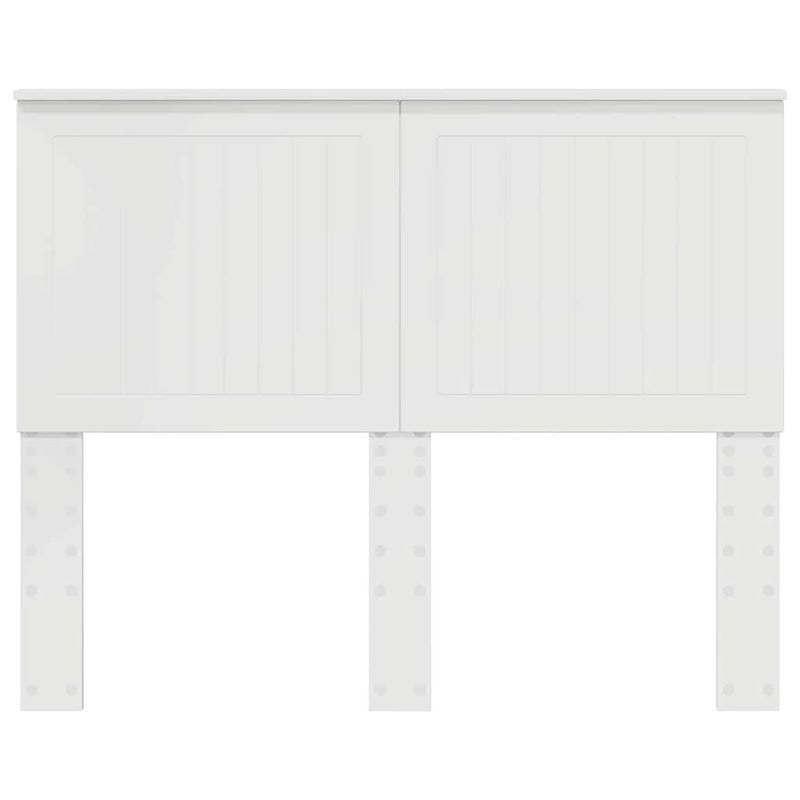 vidaXL Fejtámla fejtámlával Fényes Fehér 135 cm Faanyag