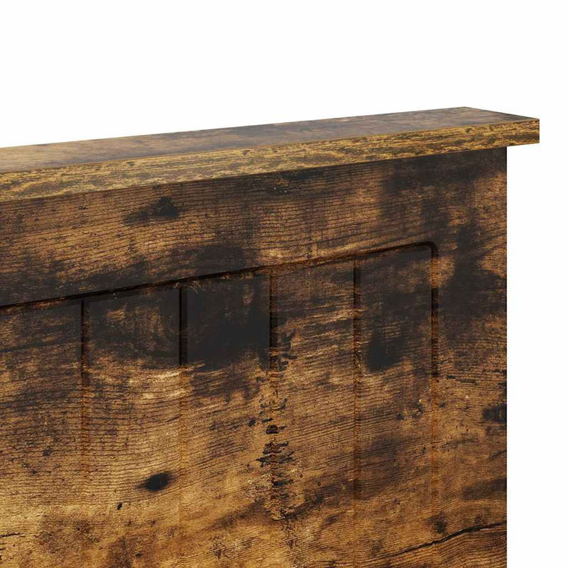 vidaXL Fejtámla fejtámlával Füstölt tölgy 135 cm Faanyag