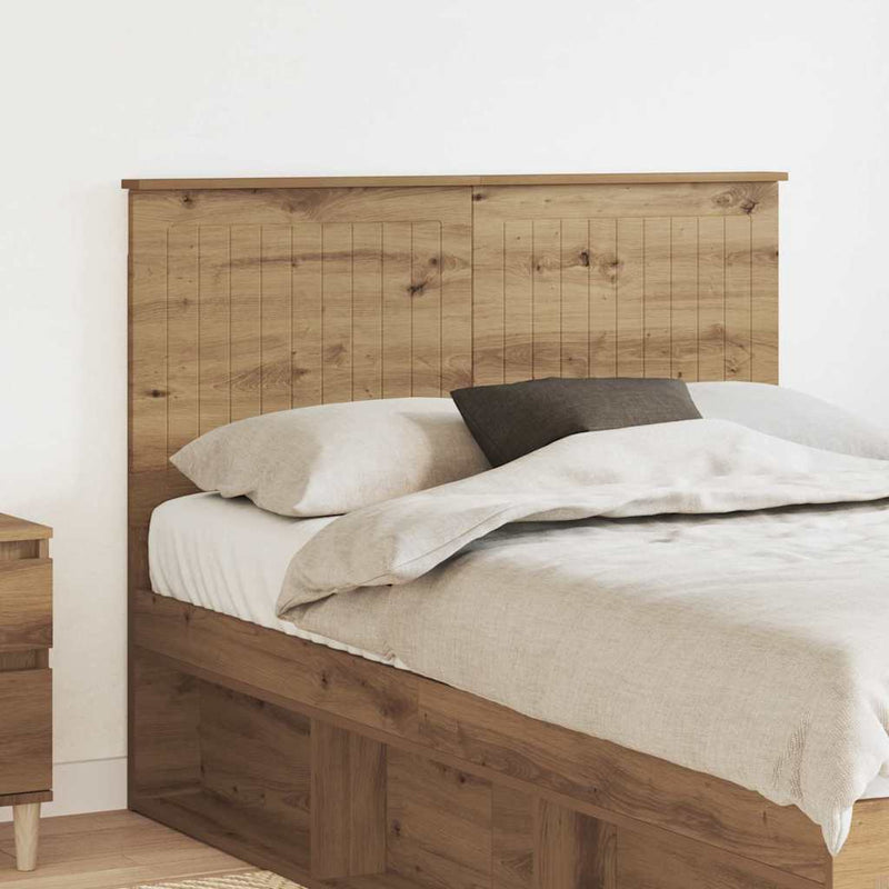 vidaXL Fejtámla fejtámlával Artisan tölgy 135 cm Faanyag