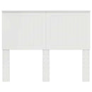 vidaXL Fejtámla fejtámlával Fényes Fehér 120 cm Faanyag