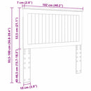 vidaXL Fejtámla fejtámlával Fehér 100 cm Faanyag