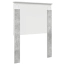 vidaXL Fejtámla fejtámlával Beton Szürke 75 cm Faanyag