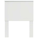 vidaXL Fejtámla fejtámlával Fényes Fehér 75 cm Faanyag