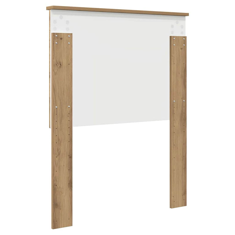 vidaXL Fejtámla fejtámlával Artisan tölgy 75 cm Faanyag