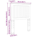 vidaXL Fejtámla fejtámlával Artisan tölgy 75 cm Faanyag