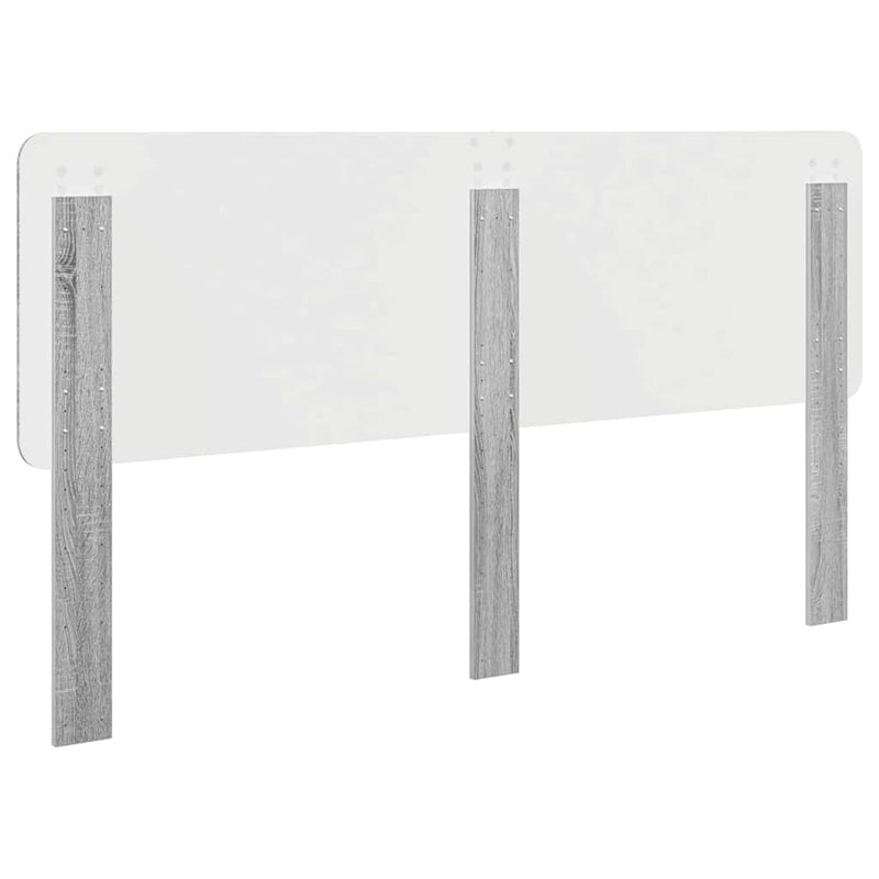 vidaXL Fejtámla fejtámlával Szürke Sonoma 200 cm Faanyag