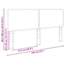 vidaXL Fejtámla fejtámlával Sonoma tölgy 180 cm Faanyag