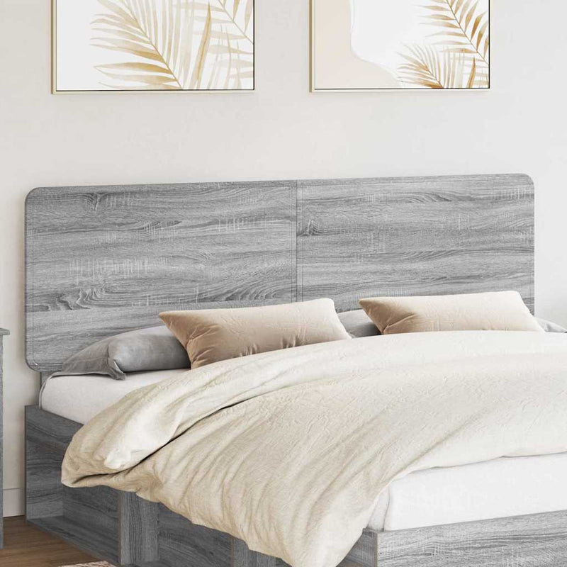 vidaXL Fejtámla fejtámlával Szürke Sonoma 180 cm Faanyag