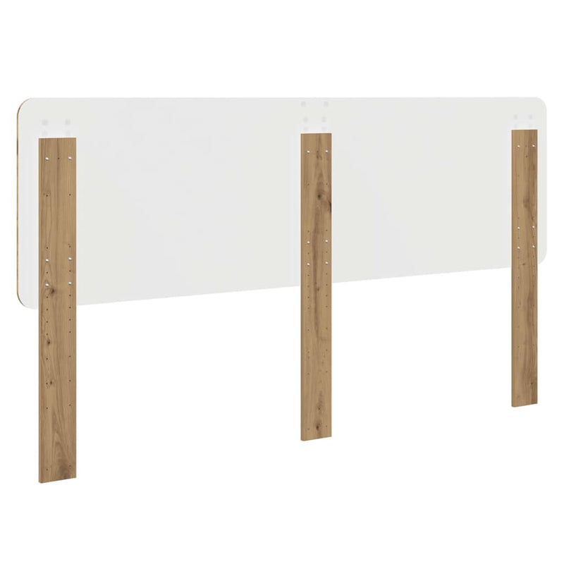 vidaXL Fejtámla fejtámlával Artisan tölgy 180 cm Faanyag