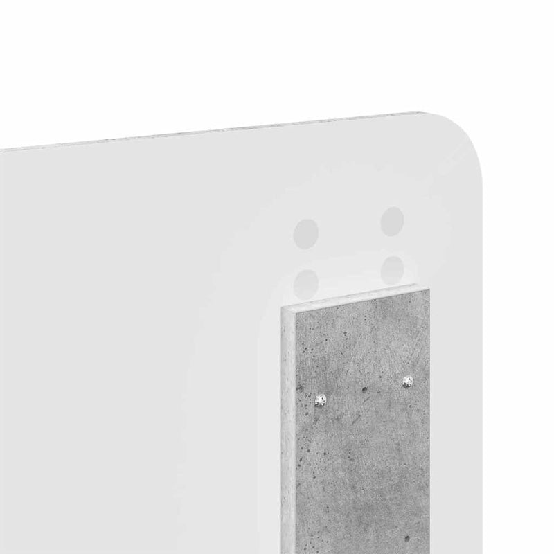 vidaXL Fejtámla fejtámlával Beton Szürke 160 cm Faanyag