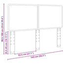 vidaXL Fejtámla fejtámlával Fekete tölgy 140 cm Faanyag