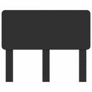 vidaXL Fejtámla fejtámlával Fekete tölgy 120 cm Faanyag