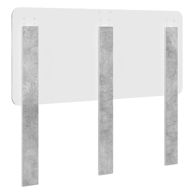 vidaXL Fejtámla fejtámlával Beton Szürke 120 cm Faanyag