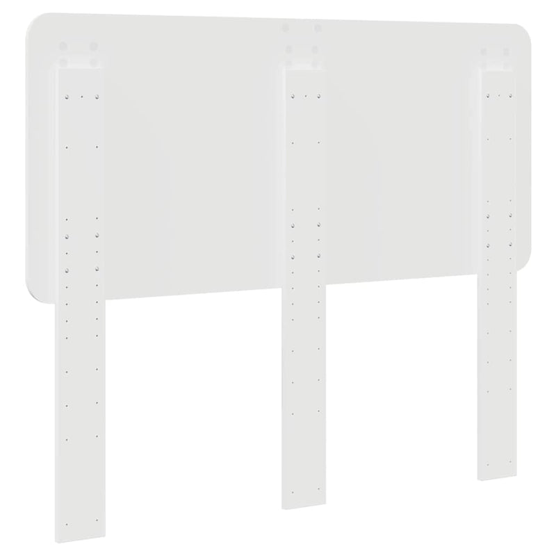 vidaXL Fejtámla fejtámlával Fényes Fehér 120 cm Faanyag