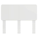 vidaXL Fejtámla fejtámlával Fényes Fehér 120 cm Faanyag