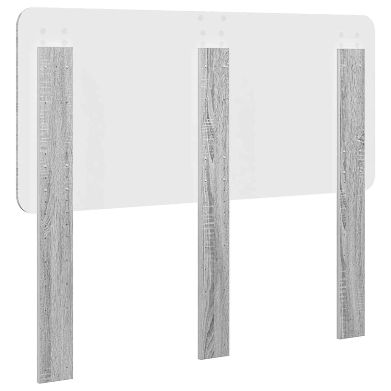 vidaXL Fejtámla fejtámlával Szürke Sonoma 120 cm Faanyag