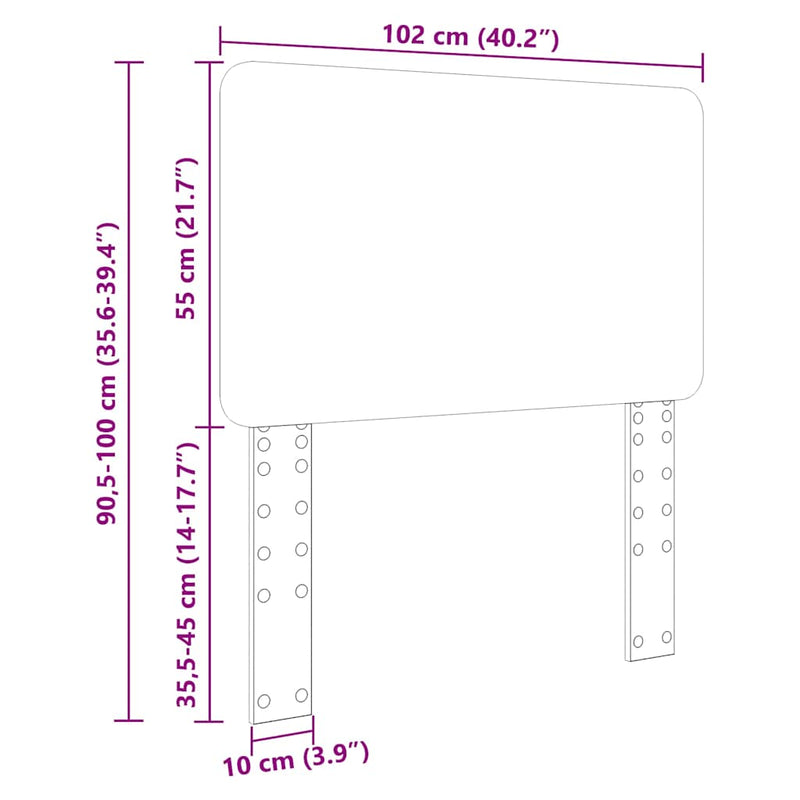 vidaXL Fejtámla fejtámlával Barna Tölgy 100 cm Faanyag