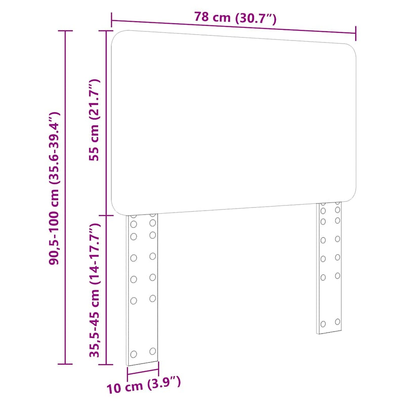 vidaXL Fejtámla fejtámlával Füstölt tölgy 75 cm Faanyag