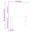 vidaXL Fejtámla fejtámlával Artisan tölgy 75 cm Faanyag