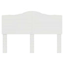 vidaXL Fejtámla fejtámlával Fényes Fehér 140 cm Faanyag