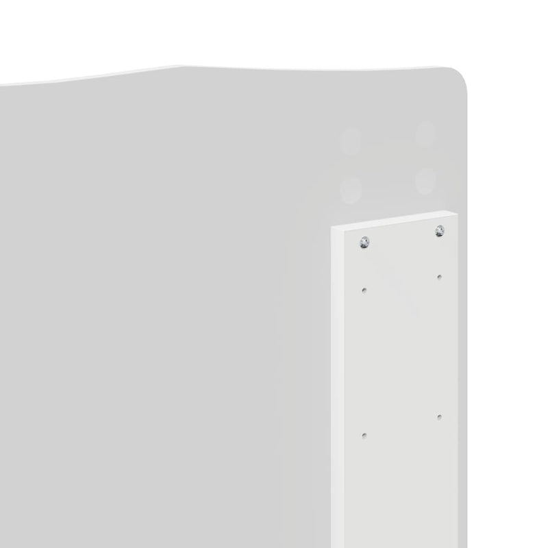 vidaXL Fejtámla fejtámlával Fehér 135 cm Faanyag